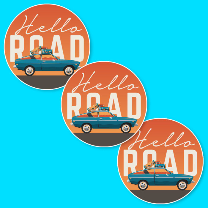 Hello Road Datsun B210 logo sticker