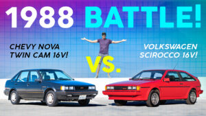 1988 Battle! Chevy Nova Twin Cam vs Volkswagen Scirocco 16V!