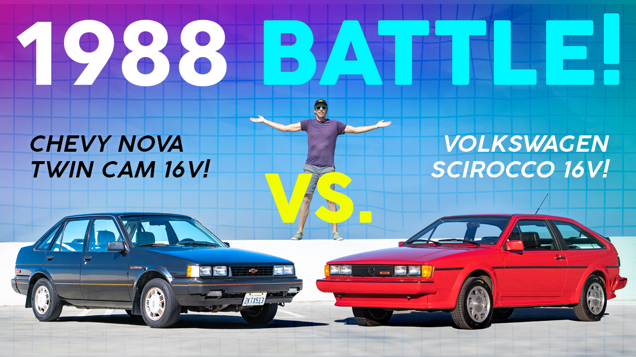 1988 Battle! Chevy Nova Twin Cam vs Volkswagen Scirocco 16V!